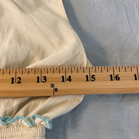 Old Navy Cream Turquoise Embroidery Halter Dress Size Small Boho Festival Hippie - Picture 5 of 8